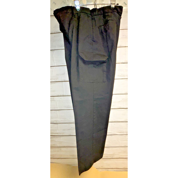 SofTwill By Unifirst Cargo Work Pants Black 38 x 34 Side Pockets and Slash Waist - Picture 1 of 13